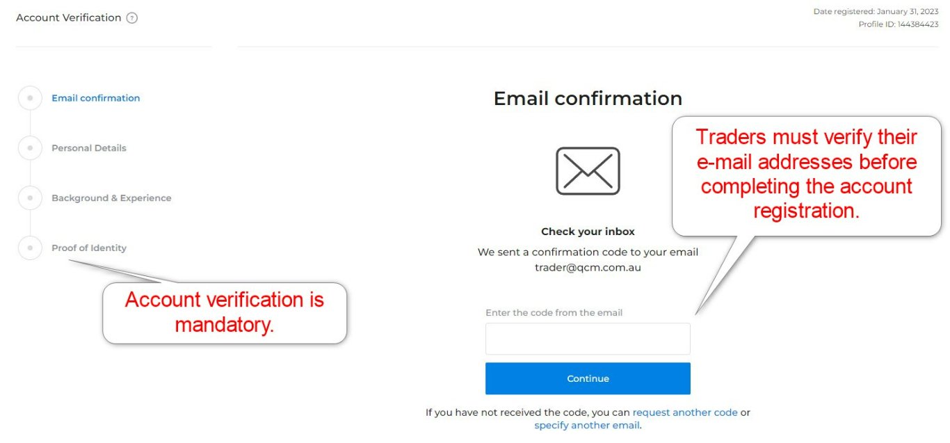 Quadcode Markets Account Opening Step Two Quadcode Markets Account Opening Step Two